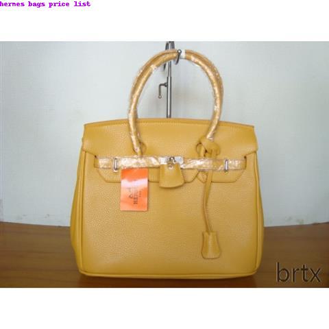 hermes bags price list